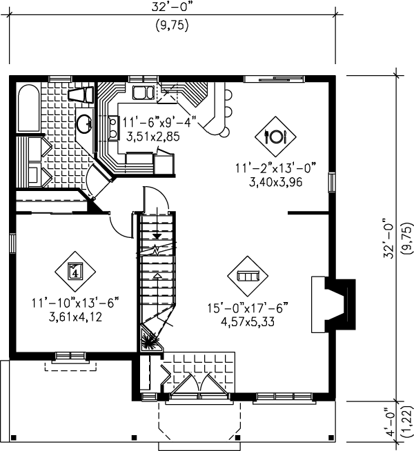 Country Floor Plan - Main Floor Plan #25-2148