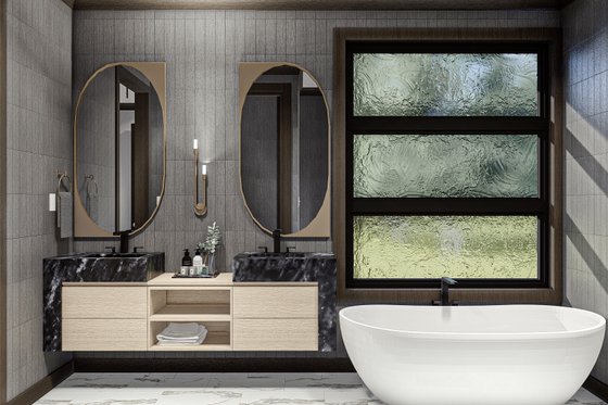 Interior - Master Bathroom 1 for Modern House Plan #455-296 - 3 bed, 2 bath