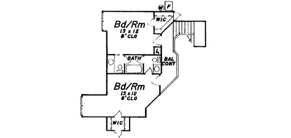House Plan Design - European Floor Plan - Upper Floor Plan #52-166