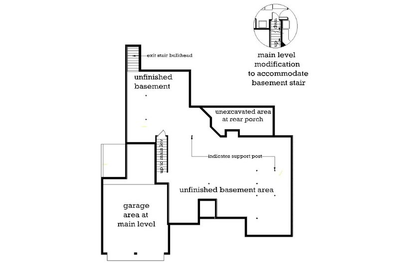 Home Plan - Floor Plan - Lower Floor for Traditional House Plan #45-129 - 4 bed, 2 bath