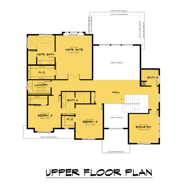 Architectural House Design - Farmhouse Floor Plan - Upper Floor Plan #1066-243