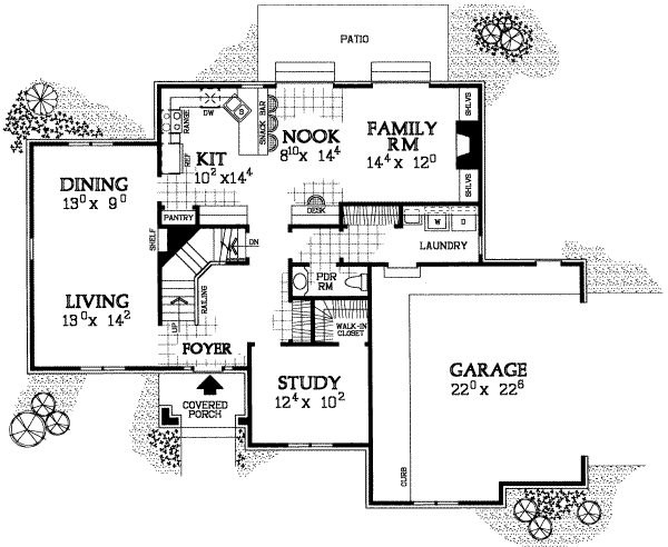 European Floor Plan - Main Floor Plan #72-481