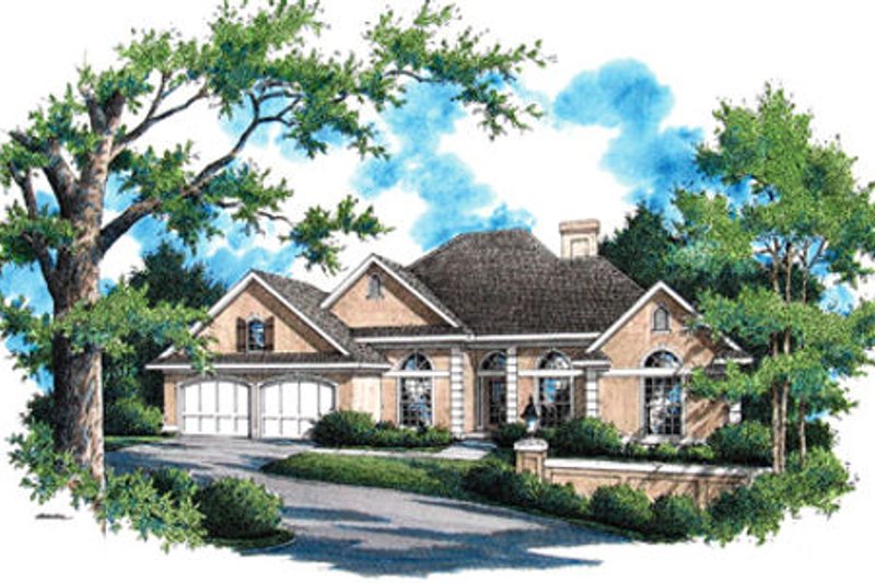 Architectural House Design - Mediterranean Exterior - Front Elevation Plan #45-341