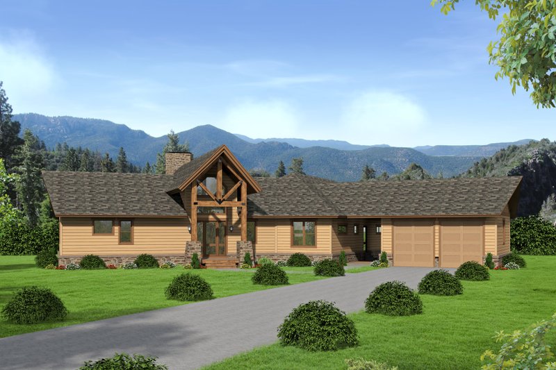 Home Plan - Cabin Exterior - Front Elevation Plan #932-288