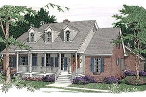 Southern Exterior - Front Elevation Plan #406-160
