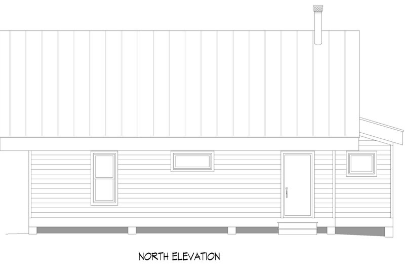 Architectural House Design - Exterior - Rear Elevation for Contemporary House Plan #932-1321 - 2 bed, 1 bath