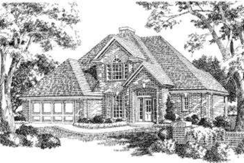 Architectural House Design - European Exterior - Front Elevation Plan #310-146