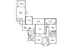 Floor Plan - Upper Floor for European House Plan #81-646 - 4 bed, 4 bath