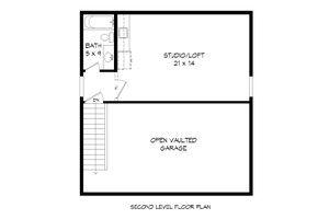 Floor Plan - Upper Floor for Contemporary House Plan #932-226 - 1 bed, 1 bath