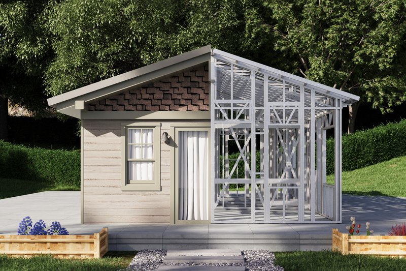 House Blueprint - Exterior - Front Elevation 5 for Craftsman House Plan #1106-86 - 1 bed, 1 bath
