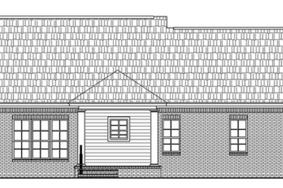 Exterior - Rear Elevation for Southern House Plan #21-137 - 3 bed, 2 bath