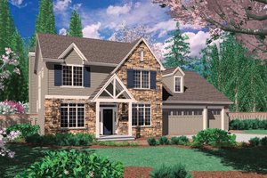 Craftsman Exterior - Front Elevation Plan #48-392