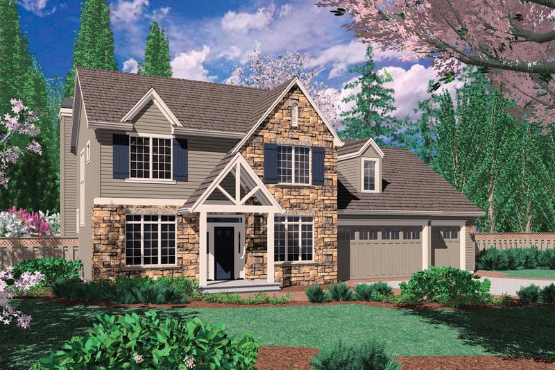 House Plan Design - Craftsman Exterior - Front Elevation Plan #48-392