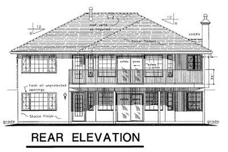 Home Plan - Exterior - Rear Elevation for Ranch House Plan #18-145 - 3 bed, 2 bath