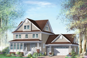 Country Exterior - Front Elevation Plan #25-4688