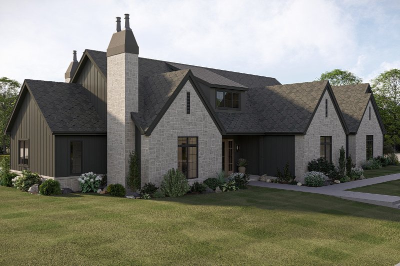 House Plan Design - Exterior - Other Elevation 2 for Cottage House Plan #455-738 - 4 bed, 3.5 bath