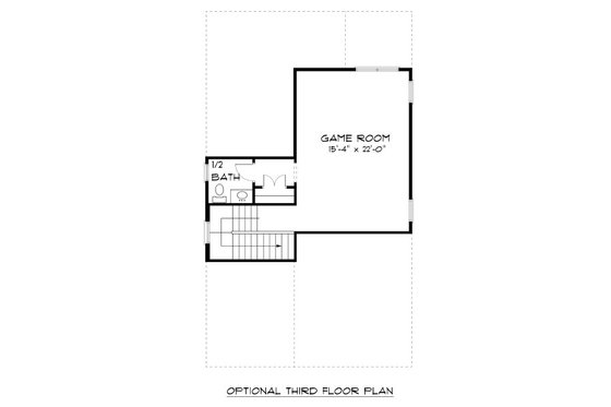 Floor Plan - Other Floor for Tudor House Plan #413-869 - 4 bed, 3.5 bath