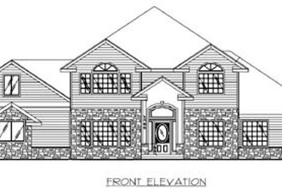 Exterior - Rear Elevation for Contemporary House Plan #117-183 - 4 bed, 3.5 bath