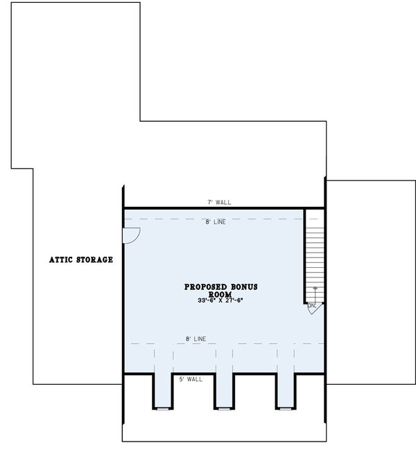 Farmhouse Floor Plan - Upper Floor Plan #17-407