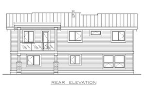 Exterior - Rear Elevation for Beach House Plan #1100-27 - 3 bed, 3 bath