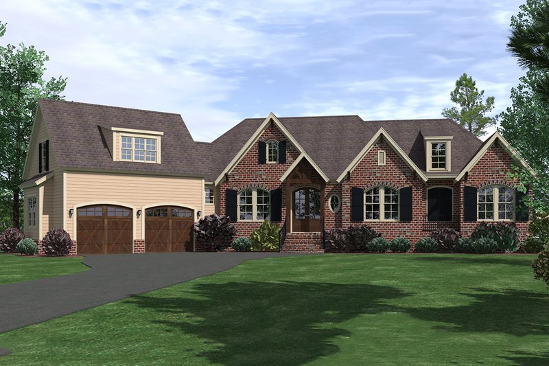 Traditional Style House Plan - 3 Beds 4 Baths 2821 Sq/Ft Plan #1071-20
