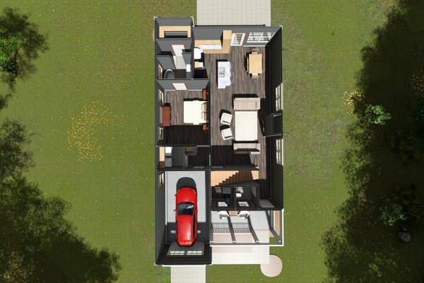 Architectural House Design - Craftsman Floor Plan - Main Floor Plan #513-12