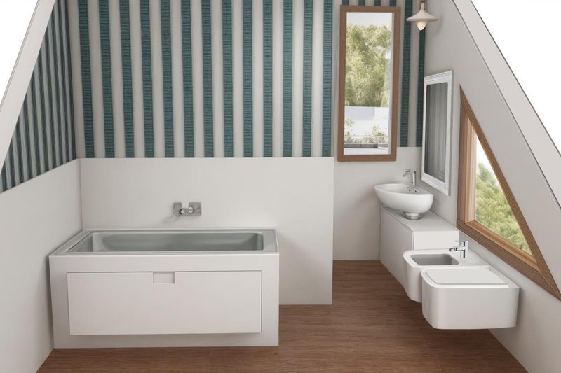 Architectural House Design - Interior - Bathroom for Modern House Plan #542-13 - 3 bed, 2 bath