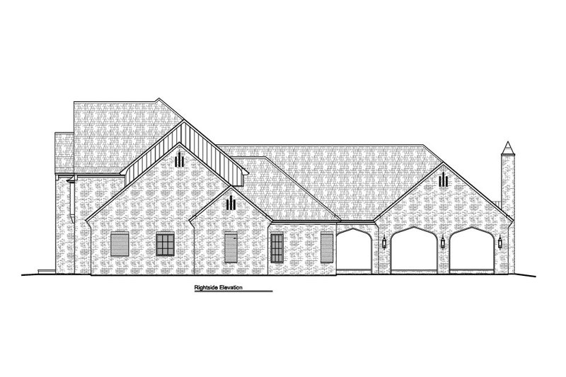 House Blueprint - Exterior - Other Elevation 1 for European House Plan #1081-49 - 5 bed, 5.5 bath