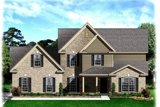 Exterior - Front Elevation House Plan #329-385 - 4 bed, 2.5 bath
