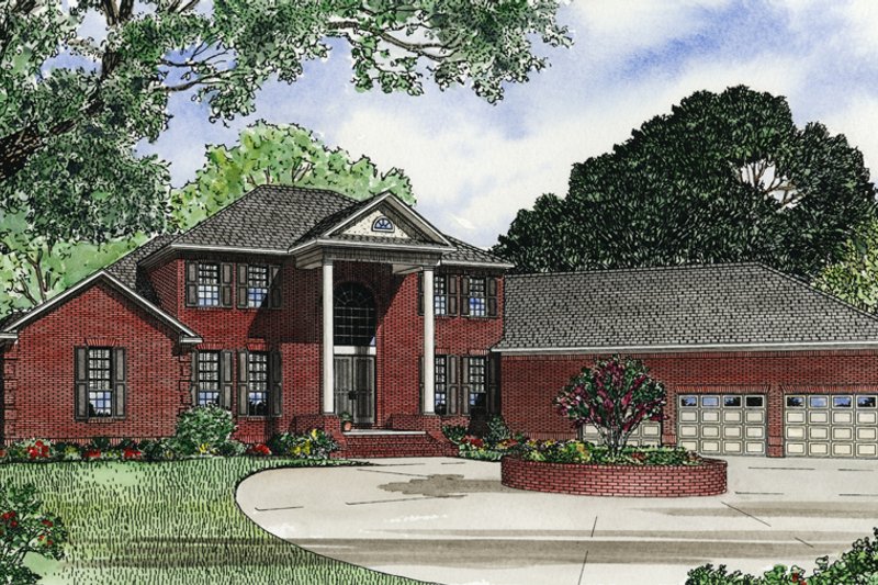 Dream House Plan - Southern Exterior - Front Elevation Plan #17-629