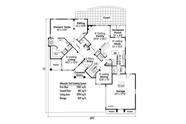 Dream House Plan - Mediterranean Floor Plan - Other Floor Plan #124-245