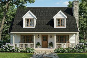 House Blueprint - Country Exterior - Front Elevation Plan #22-582