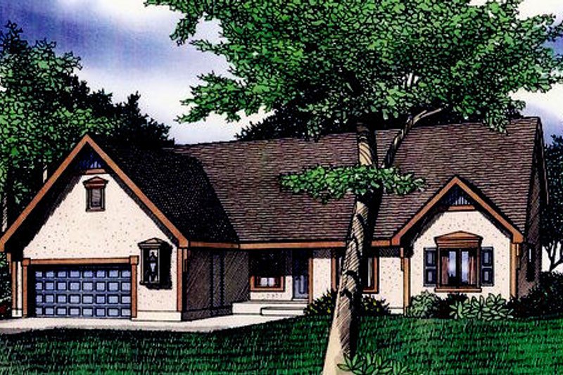 House Plan Design - Traditional Exterior - Front Elevation Plan #405-195