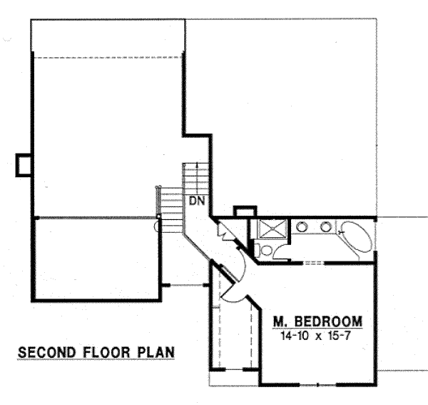 Traditional Floor Plan - Upper Floor Plan #67-761