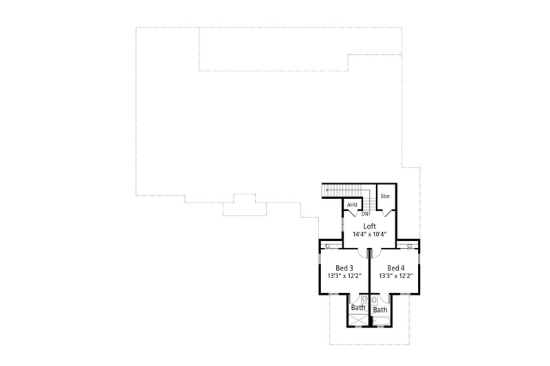 House Blueprint - Floor Plan - Upper Floor for Southern House Plan #938-127 - 5 bed, 4.5 bath