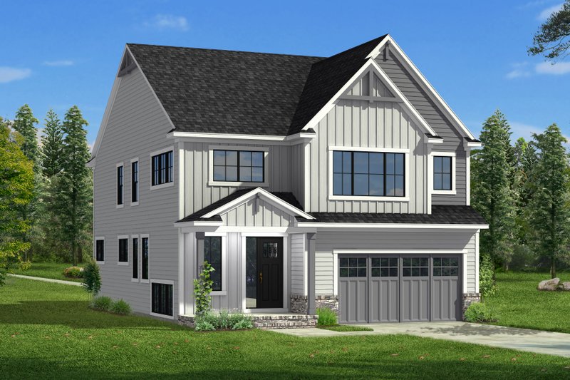 Farmhouse Style House Plan - 4 Beds 3.5 Baths 2760 Sq/Ft Plan #1057-33