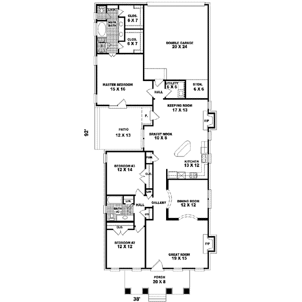 Tudor Floor Plan - Main Floor Plan #81-432