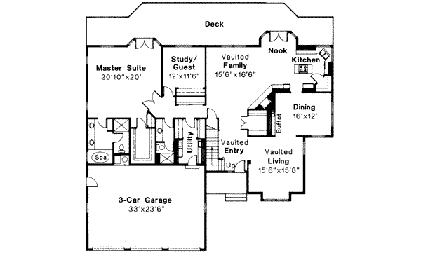 Dream House Plan - Traditional Floor Plan - Main Floor Plan #124-108