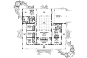 Mediterranean Style House Plan - 3 Beds 2.5 Baths 2539 Sq/Ft Plan #72-150 