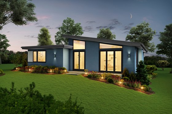 Exterior - Rear Elevation for Contemporary House Plan #48-946 - 3 bed, 2.5 bath