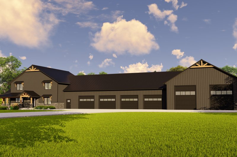 Dream House Plan - Barndominium Exterior - Front Elevation Plan #1064-196