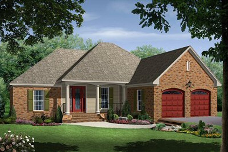 Traditional Style House Plan - 3 Beds 2 Baths 1500 Sq/Ft Plan #21-215