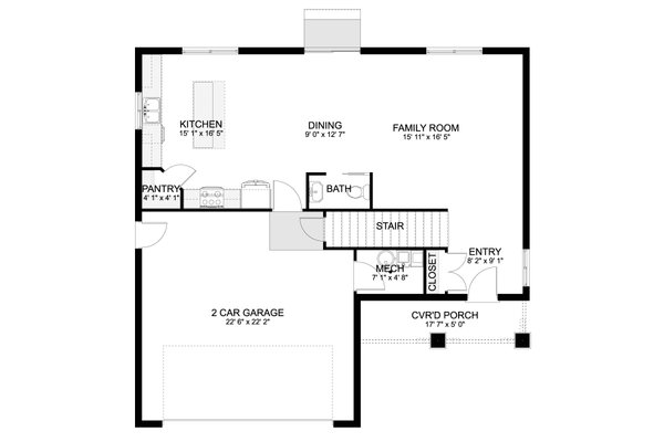 Dream House Plan - Farmhouse Floor Plan - Main Floor Plan #1060-254