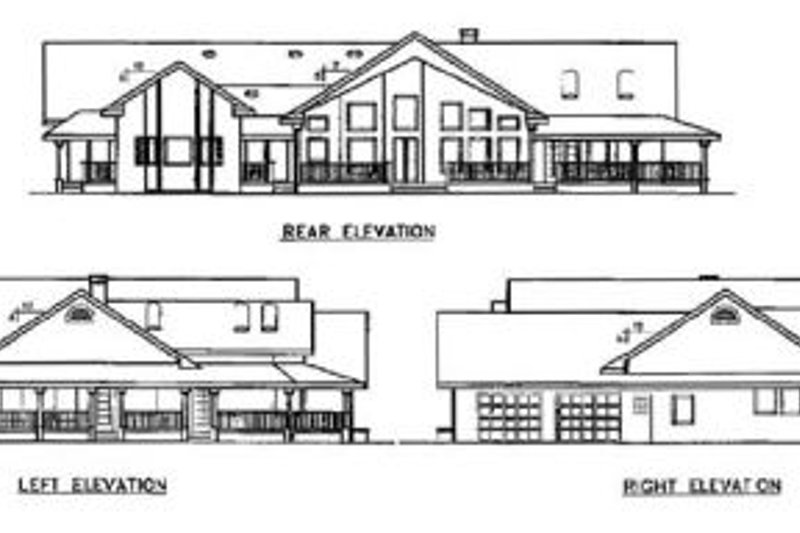 Dream House Plan - Exterior - Rear Elevation for Craftsman House Plan #60-298 - 3 bed, 2.5 bath