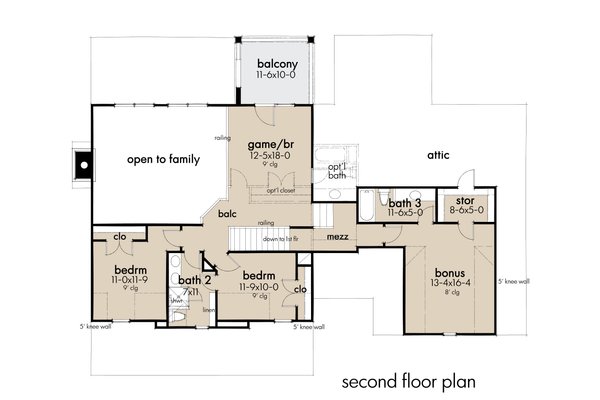 Home Plan - Farmhouse Floor Plan - Upper Floor Plan #120-272