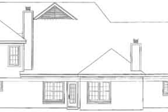 Exterior - Rear Elevation for Southern House Plan #81-204 - 4 bed, 3.5 bath