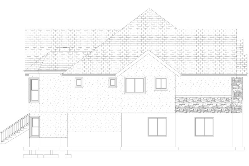 House Design - Exterior - Other Elevation 2 for Traditional House Plan #1060-61 - 4 bed, 2.5 bath