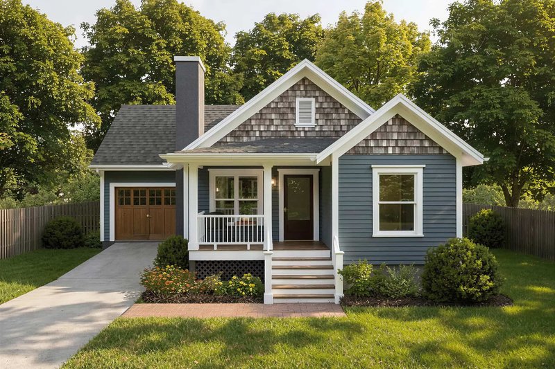 House Plan Design - Exterior - Front Elevation 2 for Bungalow House Plan #79-310 - 4 bed, 2 bath