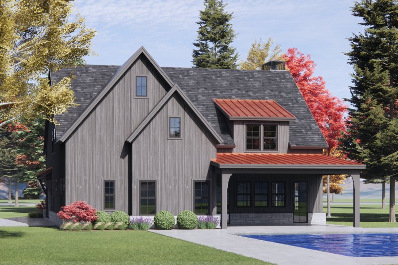 Home Plan - Exterior - Rear Elevation 2 for Farmhouse House Plan #1096-120 - 4 bed, 3.5 bath