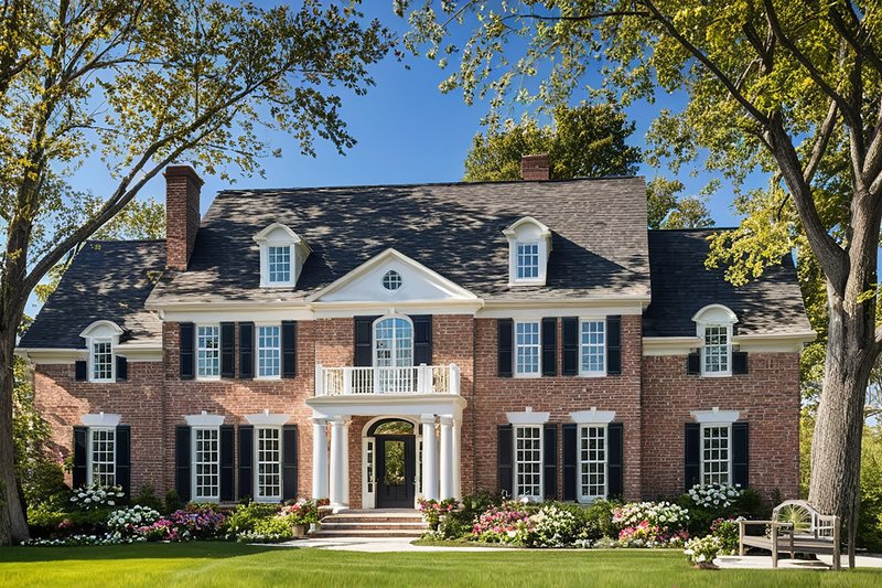 Architectural House Design - Colonial Photo Plan #137-357